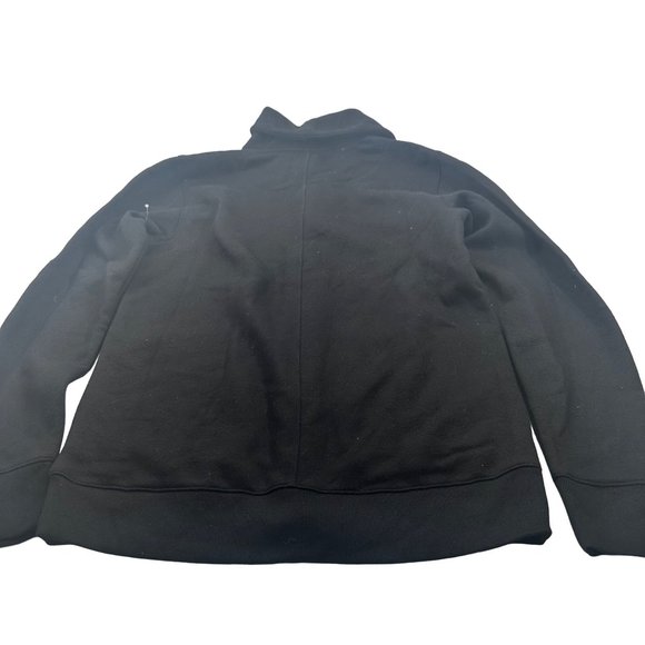 Am Essentials Women's Size Small Button Up Fleece Jacket Black New With Tags - Picture 2 of 14